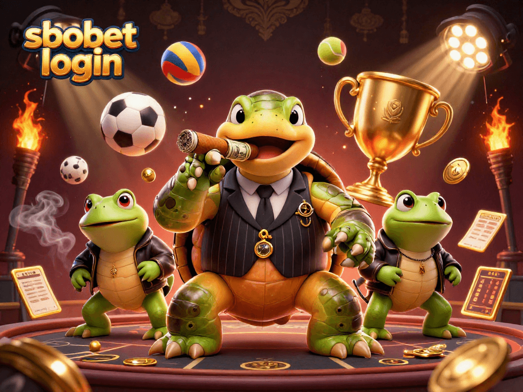 Play SBOBET login for thrilling sports betting action featuring dynamic cartoon characters.