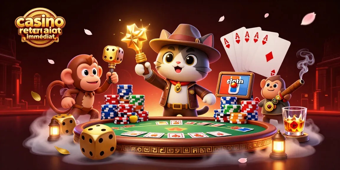 Casino retrait immédiat avec un chat archéologue et un singe à la recherche d'un artefact doré.