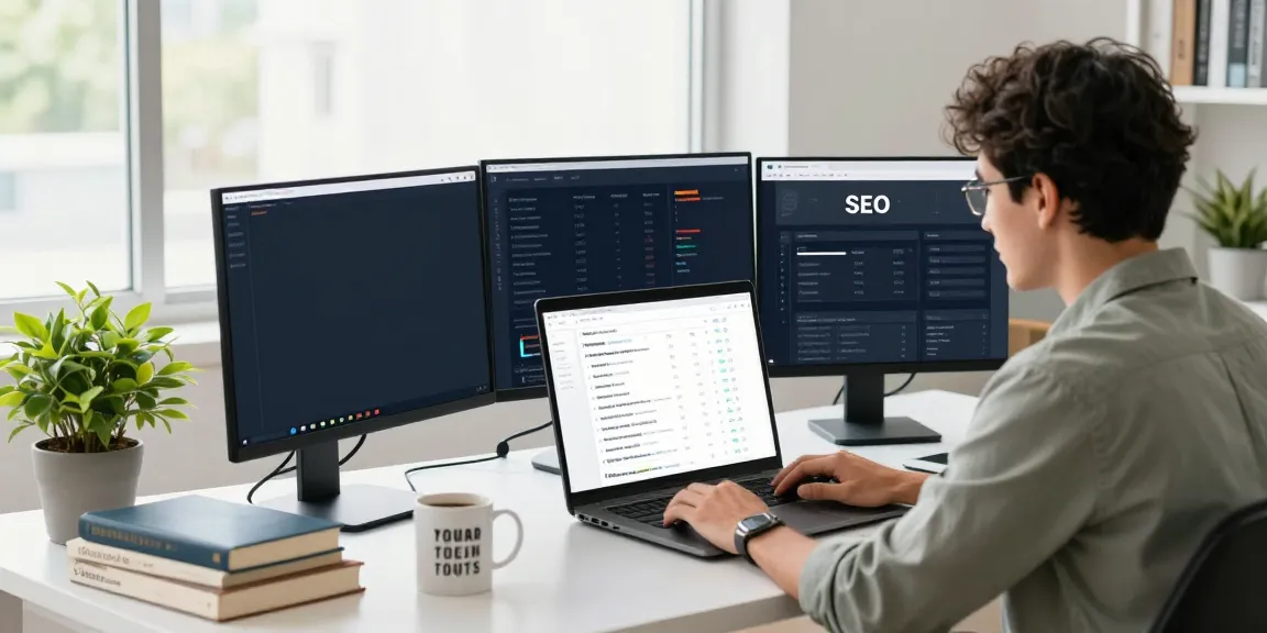 SEO specialist optimizing instant indexing strategies in a modern workspace