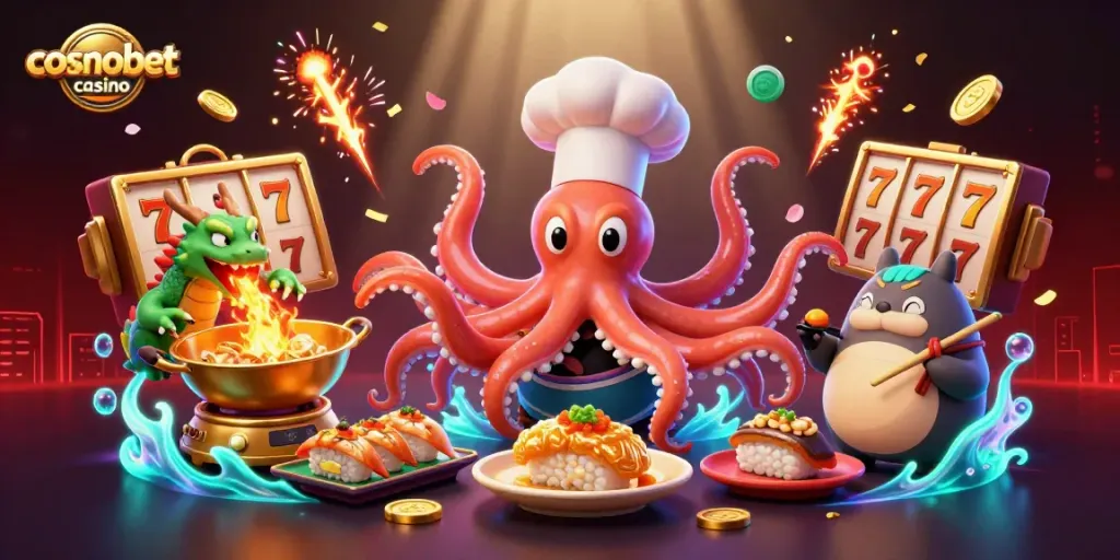 Experience the thrill of cosmobet casino with vibrant characters and dynamic gaming elements!