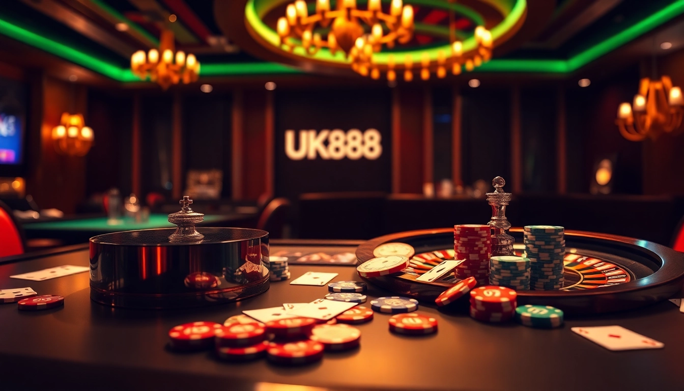 Experience the excitement of UK88 with vibrant casino elements and dynamic betting activities.
