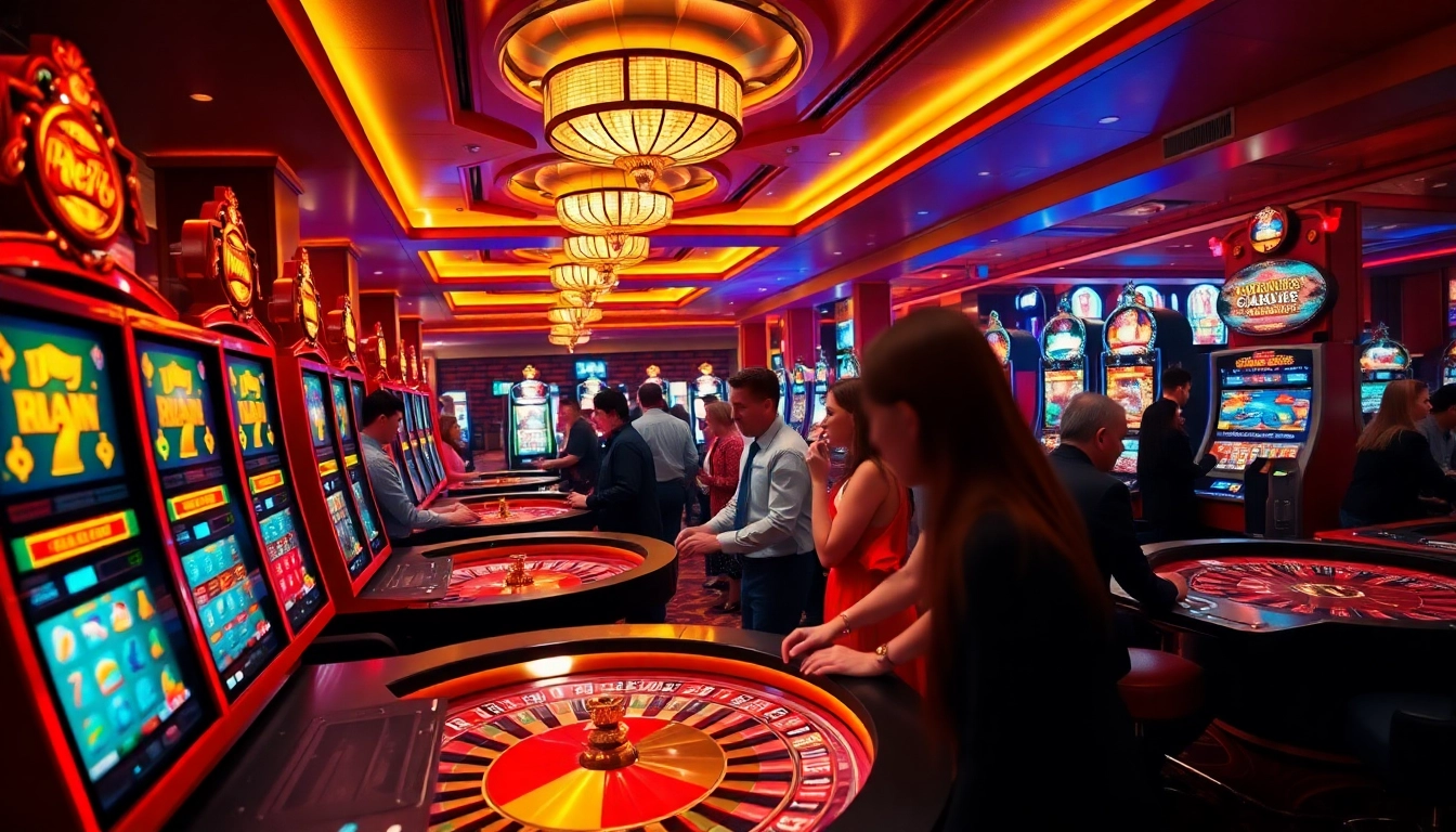Experience the thrill of XX88 GAME while playing at a luxurious casino with vibrant slot machines.