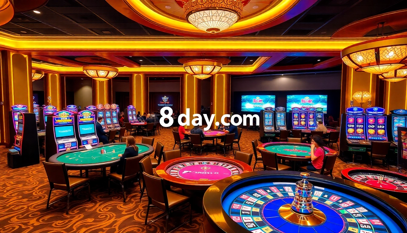Experience thrilling gaming at 8day.cn.com with vibrant casino tables and engaging players.
