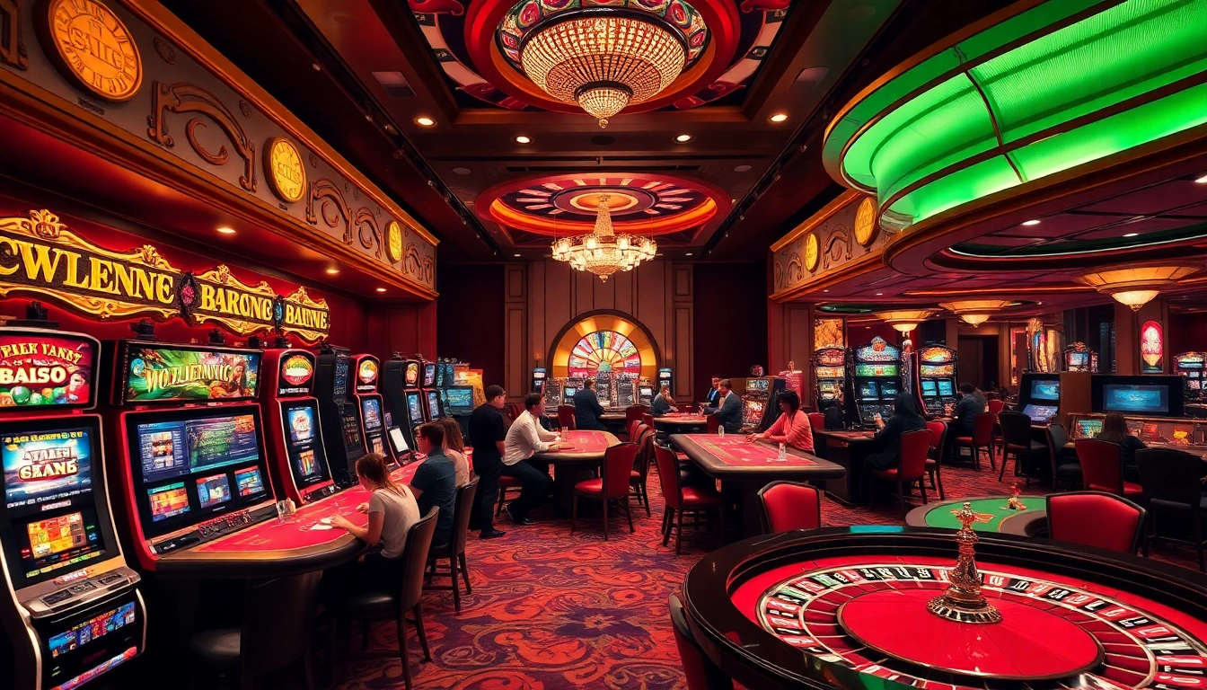 Enjoying high-stakes ee jl games at a luxurious casino with vibrant atmosphere.