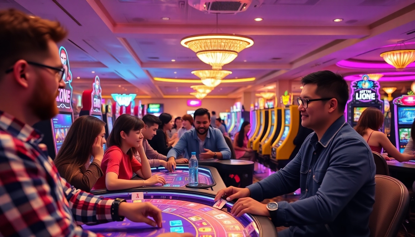 Exciting online gaming scene showcasing players engaged at bk860s.com casino tables.