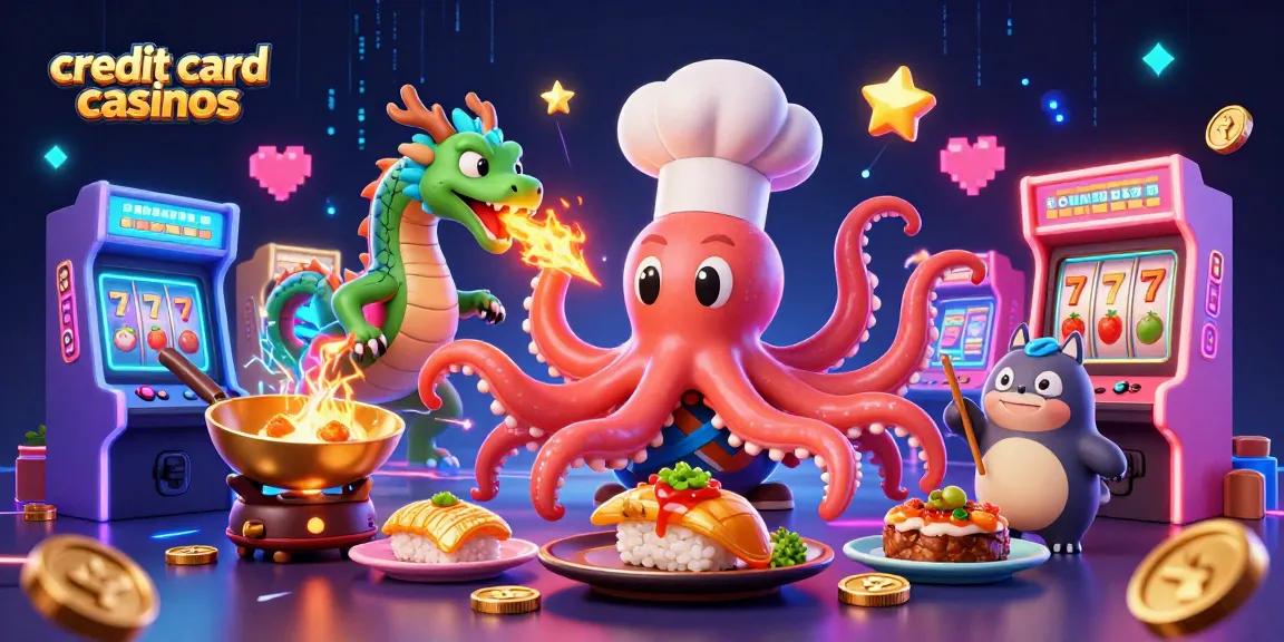 Experience the excitement at credit card casinos with vibrant characters and dynamic gaming elements.