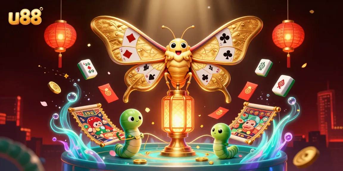 Experience thrilling wins at u88 with vibrant 3D casino illustration showcasing gaming elements and luck.