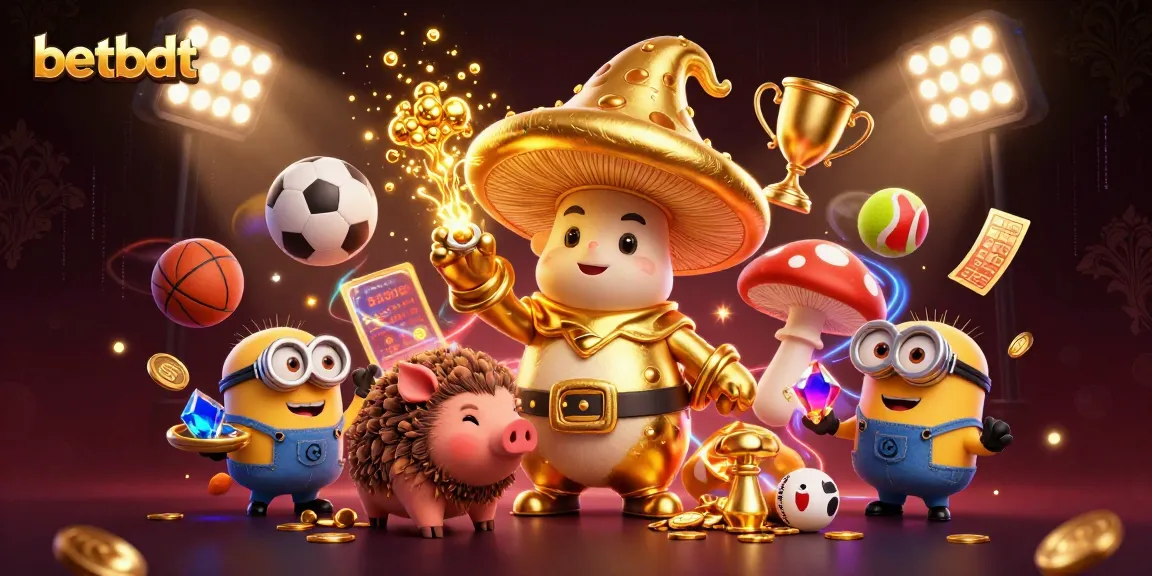 Engage in thrilling gameplay at betbdt, featuring a vibrant 3D illustration of casino excitement.