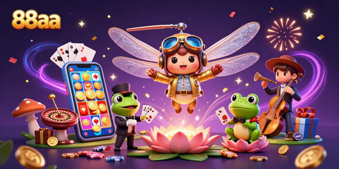 Experience the thrill of 88aa online gambling with engaging characters and vibrant casino elements.