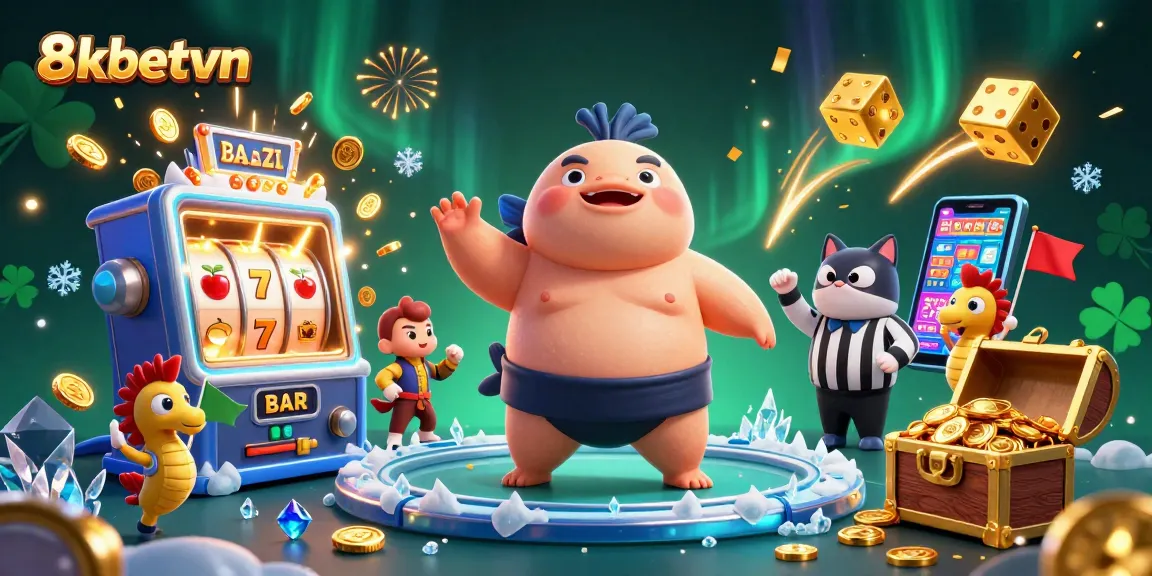 Experience thrilling gaming with 8kbetvn's vibrant underwater casino scene featuring exciting jackpot elements.