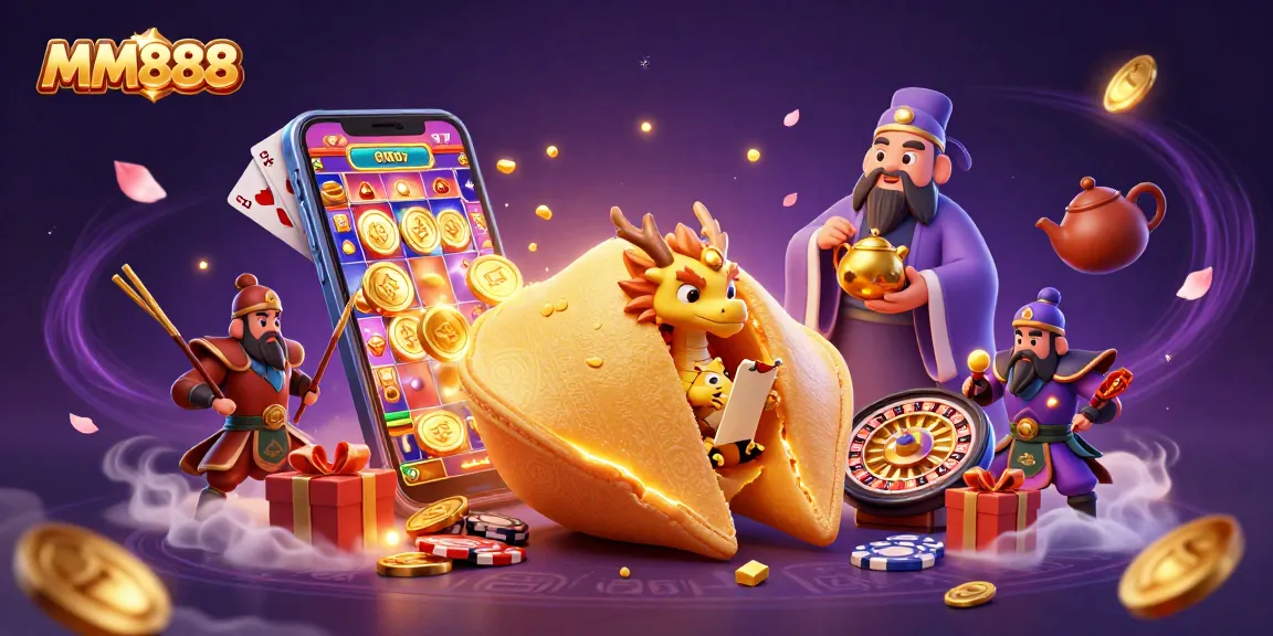Experience striking gaming moments at MM888 casino with vibrant characters and golden prizes.