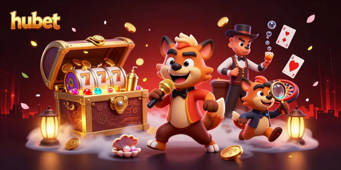 Experience hubet with vibrant casino excitement in a humorous 3D animation scene.