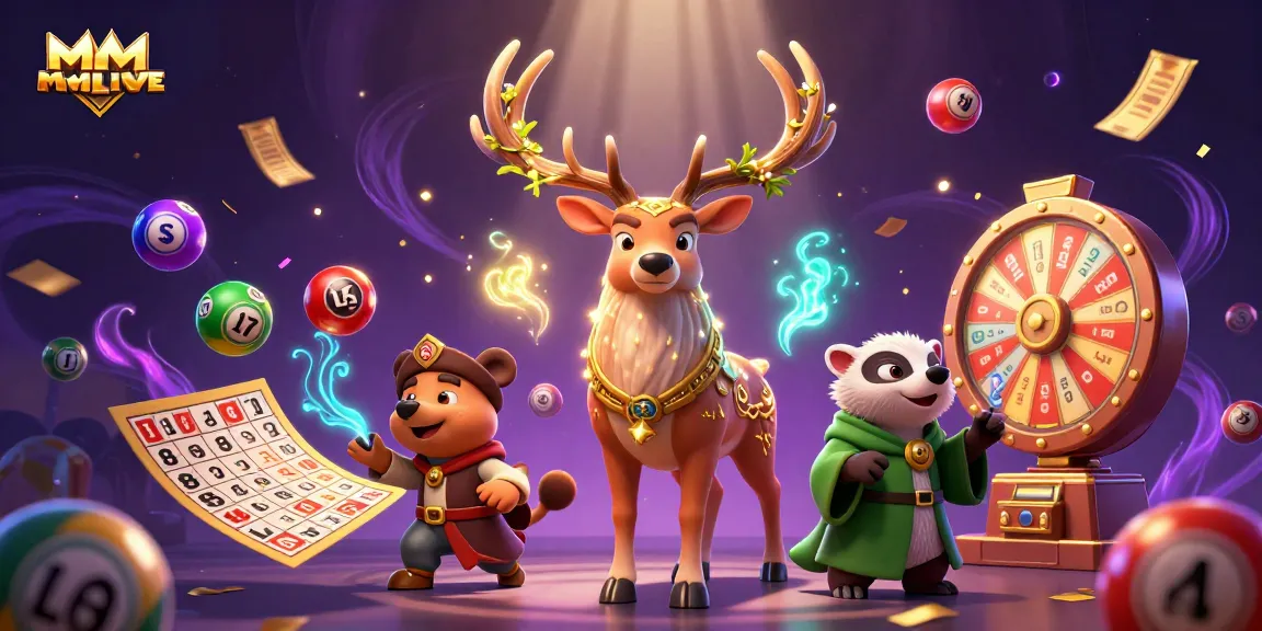 MMLIVE captures the excitement of livestream entertainment with dynamic colorful elements and interactive gaming features.