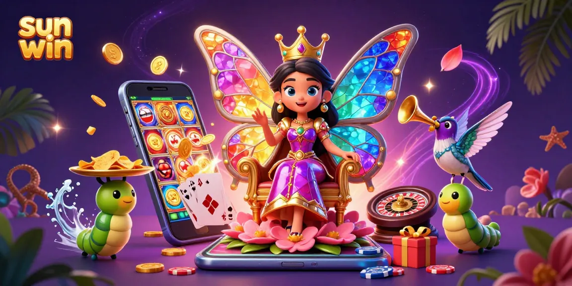 Experience thrilling wins playing sun win with a vibrant casino illustration showcasing slots and games.