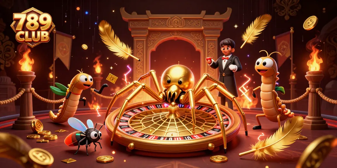 Experience thrilling bets at 789 CLUB with a dynamic roulette scene featuring vibrant characters and atmospheric effects.