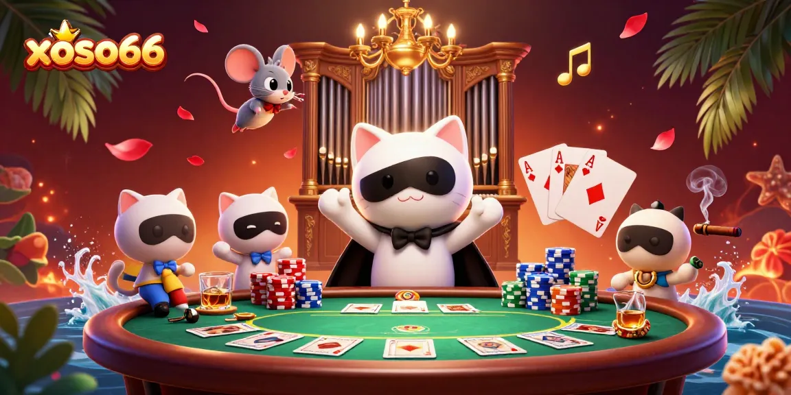 Engage with xoso66 at a vibrant casino filled with exciting poker action and lively characters.